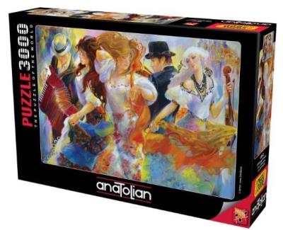 Puzzle 3000 Kolorowe tańce. Wydawca: Anatolian. SmakLiter.pl Opakowanie Puzzle 3000 Kolorowe tańce