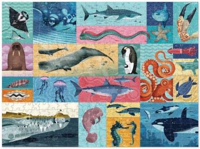 Puzzle 500 el. - Morscy giganci. Wydawca: Crocodile Creek. SmakLiter.pl Opakowanie Puzzle 500 el. - Morscy giganci