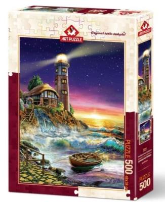 Opakowanie Puzzle 500 Latarnia na klifie