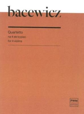 Quartetto na 4 skrzypiec. Autor: Bacewicz Grażyna. SmakLiter.pl Okładka książki Quartetto na 4 skrzypiec