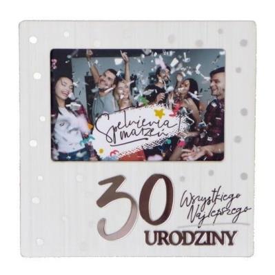 Opakowanie Ramka Moments RM-018 Urodziny 30 biała