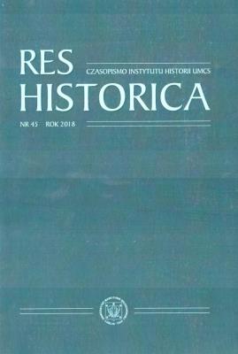 Res Historica T.45. Autor: Latawiec Krzysztof. SmakLiter.pl Okładka książki Res Historica T.45