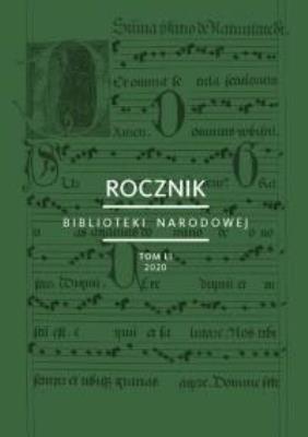 Rocznik Biblioteki Narodowej T.LI 2020. Autor: praca zbiorowa. SmakLiter.pl Okładka książki Rocznik Biblioteki Narodowej T.LI 2020