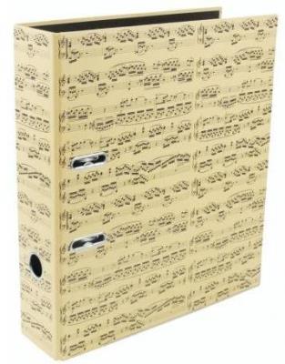 Opakowanie Segregator A4 kremowy w nuty - 70 mm