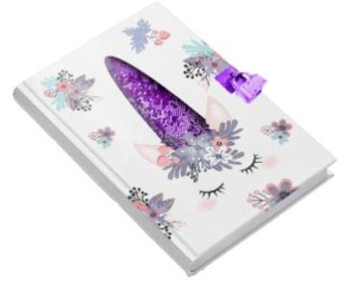 Opakowanie Sekretnik z kłódką jednorożec