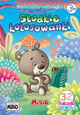 Słodkie kolorowanki. Misie. Autor: Wydawnictwo NIKO. SmakLiter.pl Okładka książki Słodkie kolorowanki. Misie
