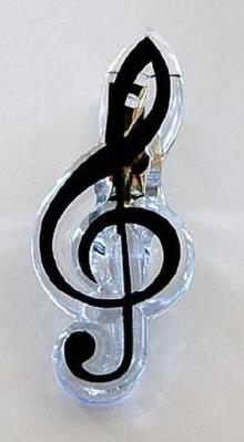 Opakowanie Spinacz ozdobny - klucz wiolinowy czarny