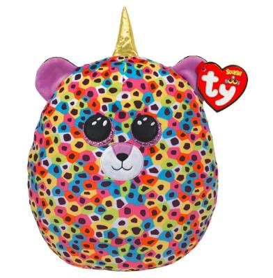 Opakowanie Squish-a-Boos Giselle tęczowy lampart z rogiem