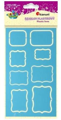 Opakowanie Szablon plastikowy 105x180mm ramki mix