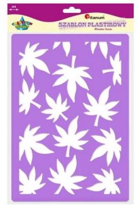 Opakowanie Szablon plastikowy A4 liście fioletowy