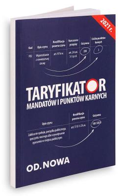 Okładka książki Taryfikator mandatów i punktów karnych 2020