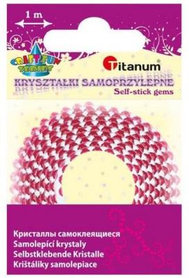 Opakowanie Taśma z kryształkami samoprzylepna 12mmx1m fuksja