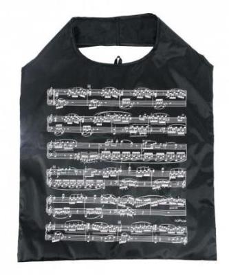 Opakowanie Torba na zakupy składana czarna w pięciolinie