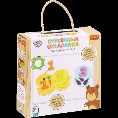 Opakowanie Układanka Cyferki Zabawka drewniana 61441