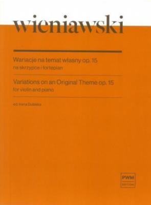 Okładka książki Wariacje na temat własny, op. 15 na skrzypce...