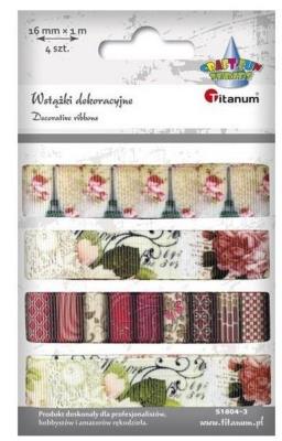 Opakowanie Wstążki rypsowe 16mm x 1m mix 4szt