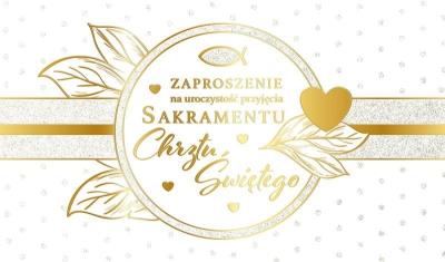 Opakowanie Zaproszenie PMZ-076 Chrzest (5 szt.)