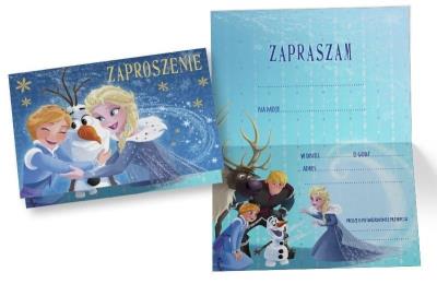 Opakowanie Zaproszenie ZD-007 Kraina Lodu (5 szt.)