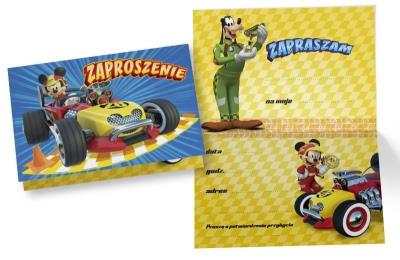 Opakowanie Zaproszenie ZD-009 Myszka Miki w aucie (5 szt.)