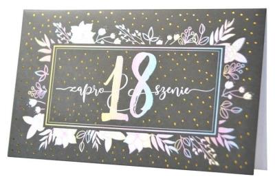 Opakowanie Zaproszenie ZP-009 Urodziny 18 (5 szt.)