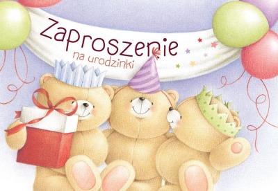 Opakowanie Zaproszenie ZZ-026 Urodziny dziecięce (5 szt.)