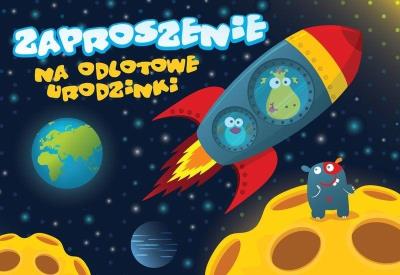 Opakowanie Zaproszenie ZZ-027 Urodziny kosmos (5 szt.)