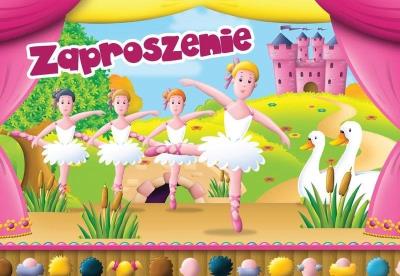 Opakowanie Zaproszenie ZZ-028 Urodziny baletnice (5 szt.)