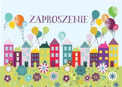 Opakowanie Zaproszenie ZZ-048 Domki (5 szt.)