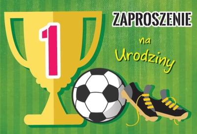 Opakowanie Zaproszenie ZZ-058 Urodziny piłka, puchar (5 szt.)