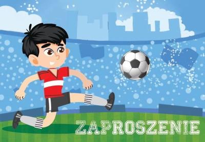 Opakowanie Zaproszenie ZZ-063 Chłopiec piłka (5 szt.)
