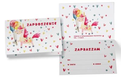 Opakowanie Zaproszenie ZZ-064 Jednorożec (5 szt.)