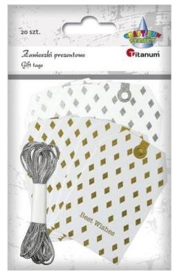 Opakowanie Zawieszki prezentowe 70x45mm mix 20szt