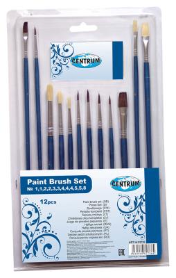 Opakowanie Zestaw pędzli drewnianych 12szt blister 82786