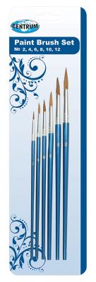 Opakowanie Zestaw pędzli okrągłych  6 szt (nr 2,4,6,8,10,12 ) blistr 80656