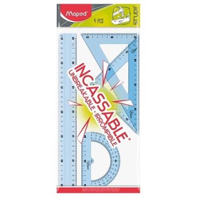 Opakowanie Zestaw Study niełamliwy 4 elementy 30cm niebieski