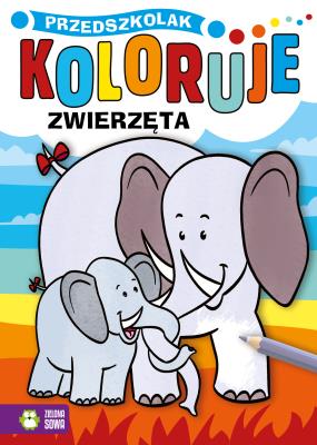 Okładka książki Zwierzęta. Przedszkolak koloruje