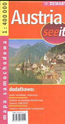 Okładka książki Austria see it - m.samochodowa 1:400 000