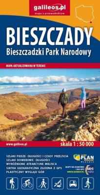 Bieszczady, Bieszczadzki Park Narodowy 1:50 000. Autor: Opracowanie zbiorowe. SmakLiter.pl Okładka książki Bieszczady, Bieszczadzki Park Narodowy 1:50 000