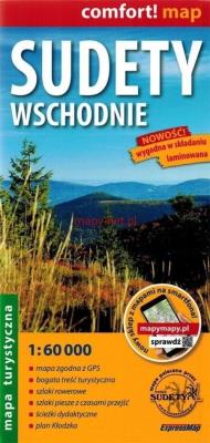 Comfort! map Sudety Wschodnie 1:60 000. Autor: praca zbiorcza. SmakLiter.pl Okładka książki Comfort! map Sudety Wschodnie 1:60 000