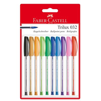 Opakowanie Długopis Faber-Castell Trilux 032 Colour Blister 10 sztuk