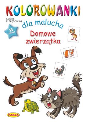 Domowe zwierzęta. Kolorowanki dla malucha. Autor: Ernest Błędowski. SmakLiter.pl Okładka książki Domowe zwierzęta. Kolorowanki dla malucha
