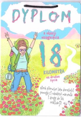 Opakowanie Dyplom - osiemnastka dziewczyna