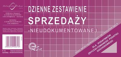 Opakowanie Dzienne zestawienie sprzedaży nieudokument... R5N