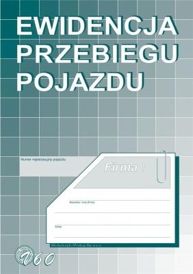 Opakowanie Ewidencja przebiegu pojazdu dla celów... V-60