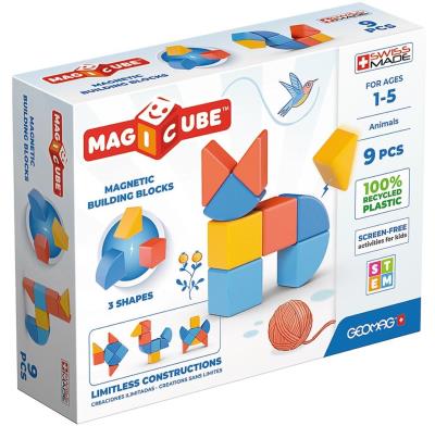 Opakowanie Geomag Magicube 3 Shapes Recycled Animals 9 el.