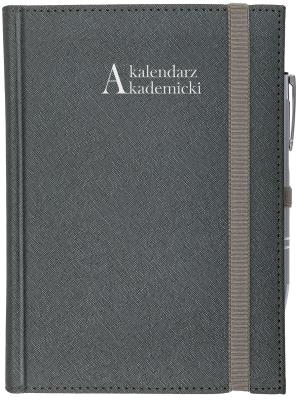Okładka książki Kalendarz 2021/2022 akademicki A5 tygodniowy CROSS z gumką srebrny