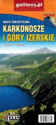 Karkonosze i Góry Izerskie 1:50 000. Autor: Opracowanie zbiorowe. SmakLiter.pl Okładka książki Karkonosze i Góry Izerskie 1:50 000