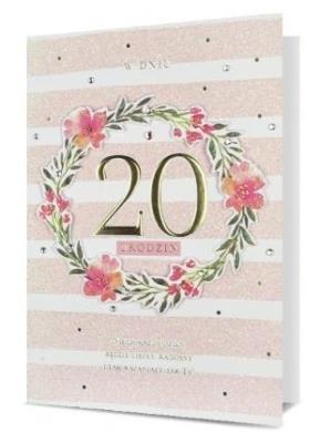 Opakowanie Karnet B6 Urodziny 20 HM200-2286