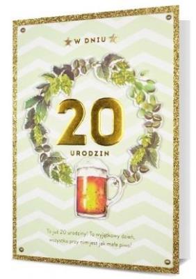 Opakowanie Karnet B6 Urodziny 20 HM200-2293