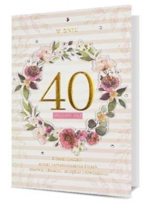 Opakowanie Karnet B6 Urodziny 40 HM200-2288